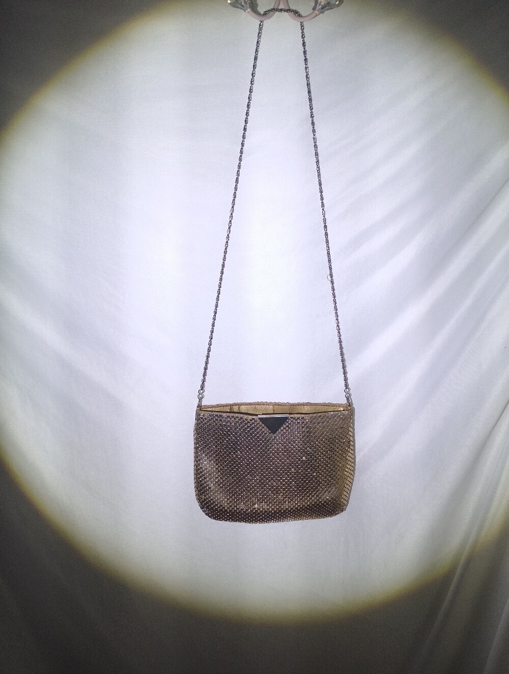 Bronze-tone Metal Mesh Chainmail Evening Bag
